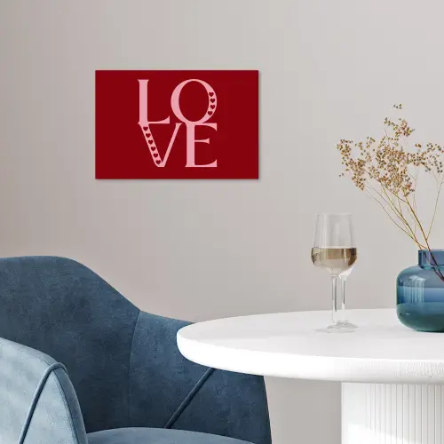 Love - Rood - Hatjes poster papier klein -sfeer3