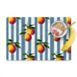 Strepen - Citroen - Blauw Placemat vinyl groot 368 -zzzproduct_Kitchenyeah-website