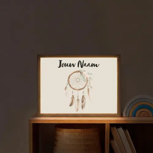 Dromenvanger - Bohemian - Boho - Pastel kleuren Light Box met batterij (Wandlamp kind) middel -sfeer1_kind