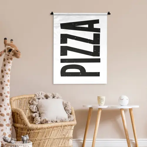Pizza - Japandi - Decoratie - Vintage Wandkleed katoen klein -wsfeer5_kind