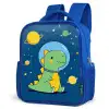 Dino - Ruimte - Planeten Kinderrugzak - Blauw middel -schuin