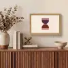 Zandloper - Symmetrisch - Rood - Paars Light Box met kabel (Tafellamp) klein -sfeer2