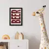 Japandi - Beer - Red - Retro fotolijst zwart zonder passe partout klein -usfeer4_kinderkamer