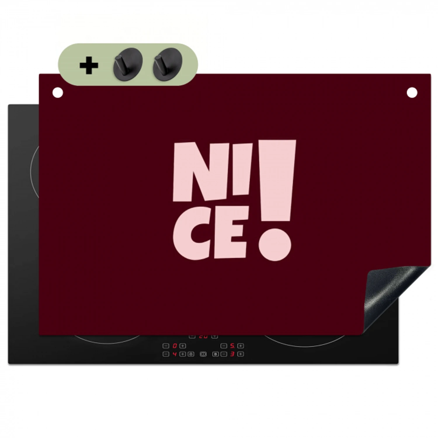 Nice - Uitroepteken - Rood Inductie beschemer met haakjes klein -3d