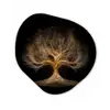 Lichtjes - Boom - Abstract - Zwart Wandcirkel Organisch Forex 3mm klein -3d
