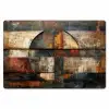 Kunst - Bruin - Abstract - Hout motief Placemat vinyl groot -zzsfeer1_Kitchenyeah-website