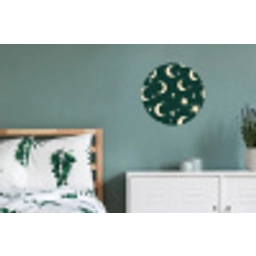Manen - Sterren - Groen Wandcirkel aluminium klein 190 -slaapkamer