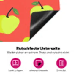 Appels - Modern - Groen Inductie beschermer vinyl 3mm klein 276 -zzzzzzz-lf-onderkant