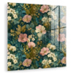 Wilde bloemen - Botanisch - Patroon - Roze - Romantisch plexiglas 5mm klein 11 -zzzproduct_nieuw
