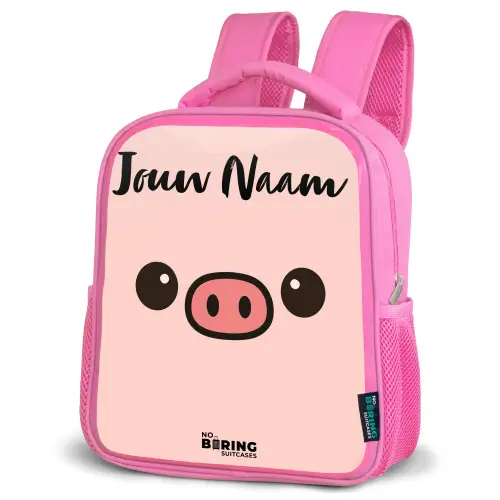Kawai - Varken - Roze Kinderrugzak - Roze middel -schuin