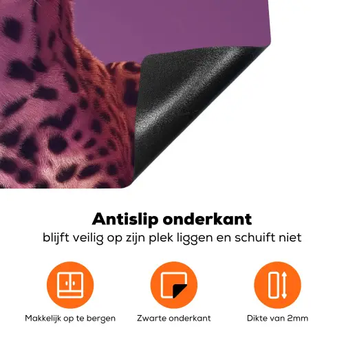 Panter - Zonnebril - Kauwgombel - Roze Inductie beschermer vinyl 3mm klein -zzzzzzz-td-onderkant