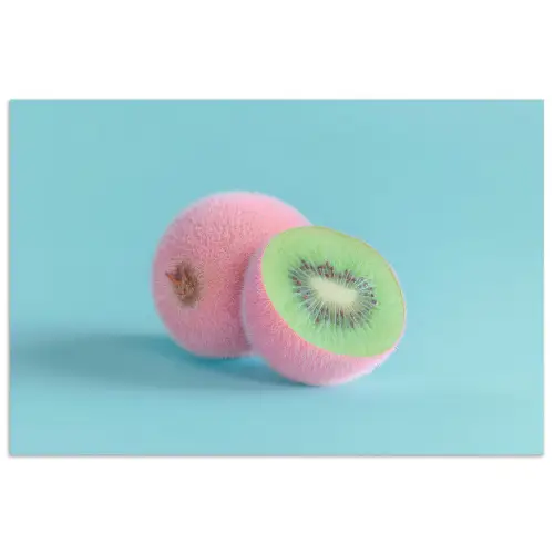 Kiwi - Blauw - Surrealistisch poster papier klein -3d