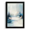 Bos - Winter - Natuur - Abstract - Sneeuw fotolijst zwart zonder passe partout klein -3d