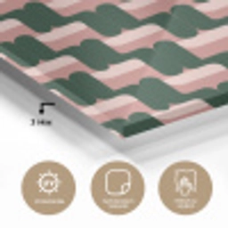 Vlechtpatroon - Groen - Roze - Geometrisch plexiglas 5mm klein 11 -wsfeer2_DE