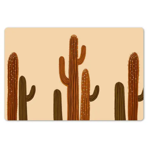 Cactus - Woestijn - Zand - Bruin Placemat vinyl groot -zzsfeer1_Kitchenyeah-website