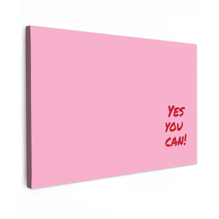 Yes you can do it - Rood - Roze canvas 2cm klein -z3d