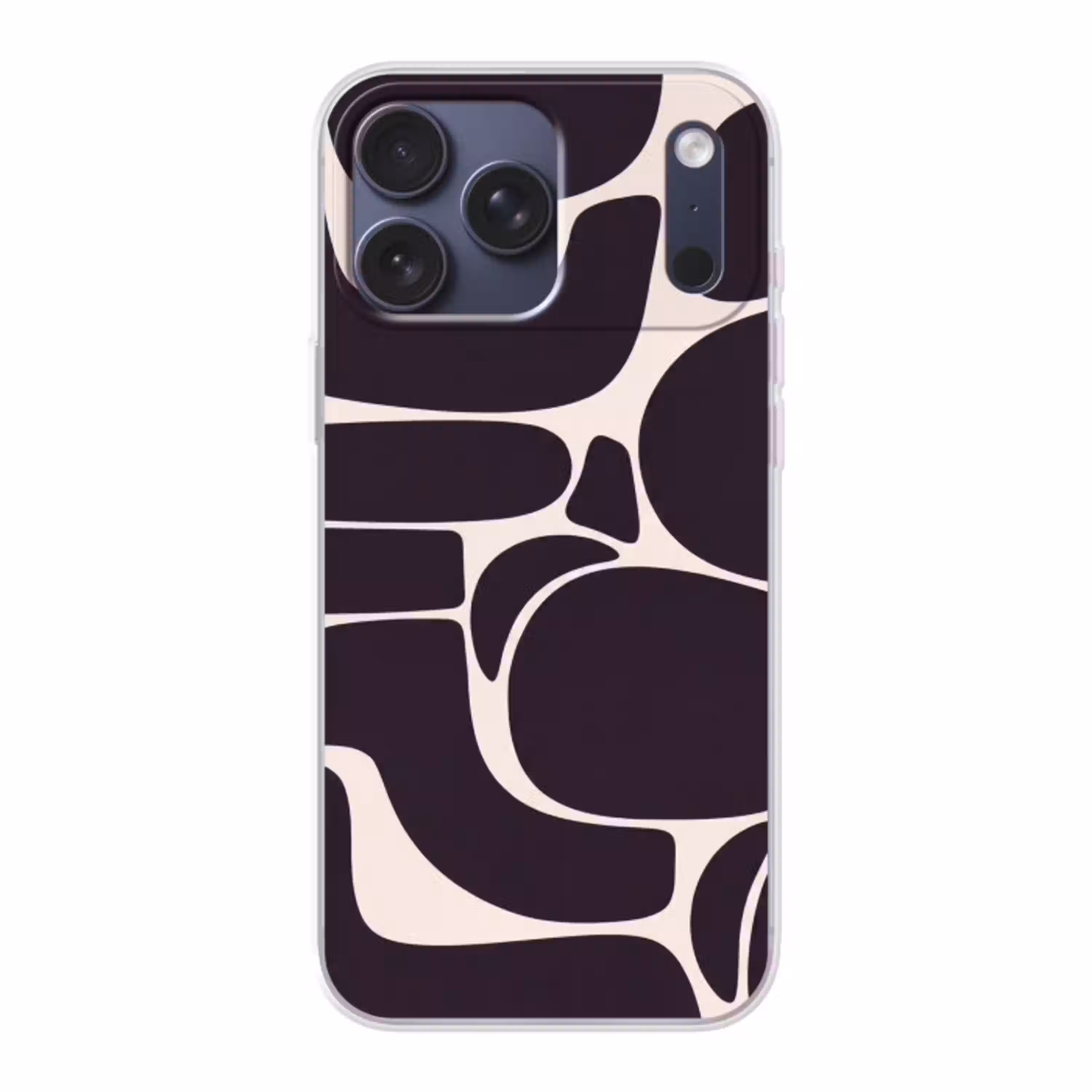 Patroon - Organisch - Zwart Telefoonhoesje iPhone 17 Pro Max klein -3d