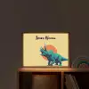 Triceratops - Hoorns - Cirkel - Oranje Light Box met batterij (Wandlamp kind) middel -sfeer1_kind