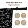 Lijn - Patroon - Gezichten - Abstract Wandkleed katoen klein 269 -sfeer2