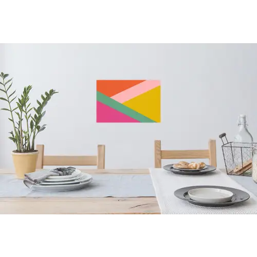 Driehoeken - Kleurrijk - Abstract Muursticker klein -eettafel