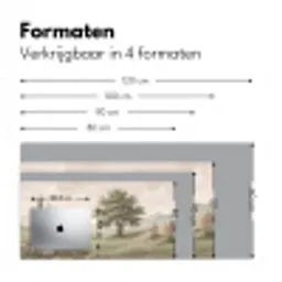 Heuvellandschap - Bomen - Natuur - Groen Muismat XXL klein -sfeer5