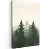 Sparren - Bomen - Groen - Beige Tuinposter op houten frame 2 cm dik klein -3d