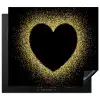 Hart van goudstof Inductie beschermer vinyl 3mm middel -3d