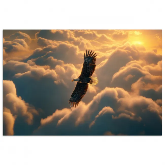Poster - Adelaar - Wolken - Zon