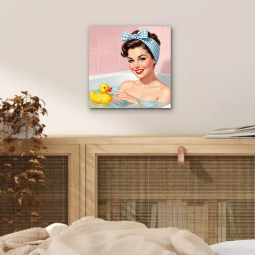 Badkamer - Eend - Blauw aluminium wit klein -sfeer3
