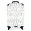 Grijze golflijnen op wit NBS - Handbagage koffer - Volwassenen Unisex middel -productfoto_recht