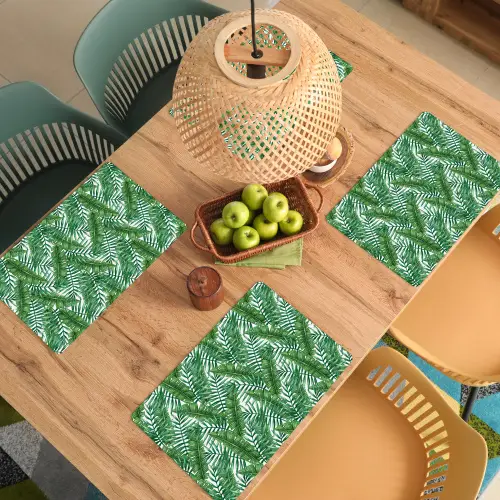 Tropisch - Palmbladeren - Groen Placemat vinyl groot 368 -zzsfeer5_Kitchenyeah-website
