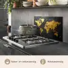Wereldkaart - Goud - Steen keuken achterwand spatscherm klein -usp_NL