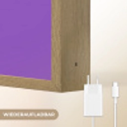 See the good - Oranje - Paars - Smiley Light Box met batterij (Wandlamp) middel -USP_websiteoplaadbaarDE
