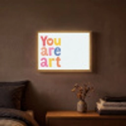 You are art - Kleurrijk - Grafisch Light Box met batterij (Wandlamp) middel -sfeer4