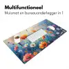 Bloemen - Natuur - Waterverf - Kunst Muismat XXL klein -sfeer4