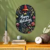 Feestelijk - Kerstgroet - Kleurrijk Wandcirkel Ovaal Forex klein -sfeer2