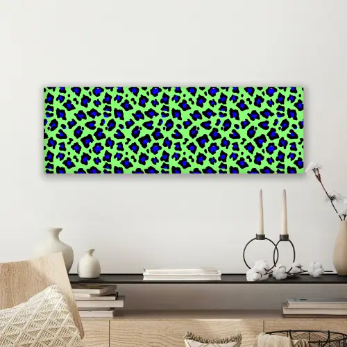 Panterprint - Blauw - Groen canvas 2cm klein 828 -sfeer6