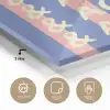 Try again - Strepen - Roze - Verticaal - Blauw plexiglas 5mm klein -sfeer2