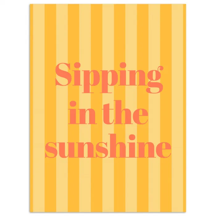Gestreept - Geel - Sunshine - Letters poster papier klein -3d