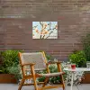 Bloesems - Wit - Mozaïek - Tak Tuinposter op houten frame 2 cm dik klein -sfeer3
