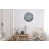 Beton - Grijs - Scheur Wandcirkel aluminium klein -woonkamer