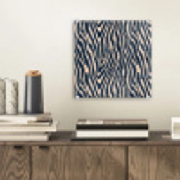 Zebra - Patroon - Blauw - Beige plexiglas 5mm klein 11 -sfeer1