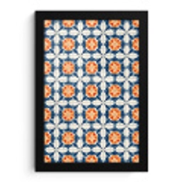 Traditioneel - Tegel - Oranje fotolijst zwart zonder passe partout klein 224 -3d