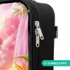 Kitten met flamingo in tropisch bloemenparadijs Kinderkoffer - Zwart klein -rits_NL