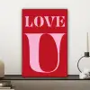 Rood - Love - Valentijn - Roze canvas 2cm klein -sfeer6