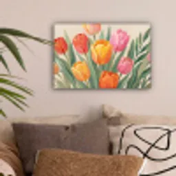 Tulpen - Abstract - Kleurrijk canvas 2cm klein -sfeer1