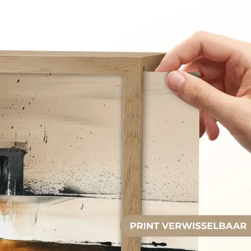 Modern - Zwart - Verf - Goud Light Box met batterij (Wandlamp) middel -USP_websiteprintNL