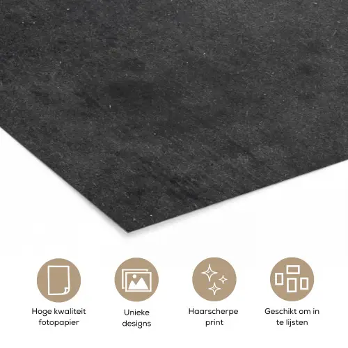 Industrieel - Leisteen - Grijs - Structuur - Beton poster papier klein -closeup_NL