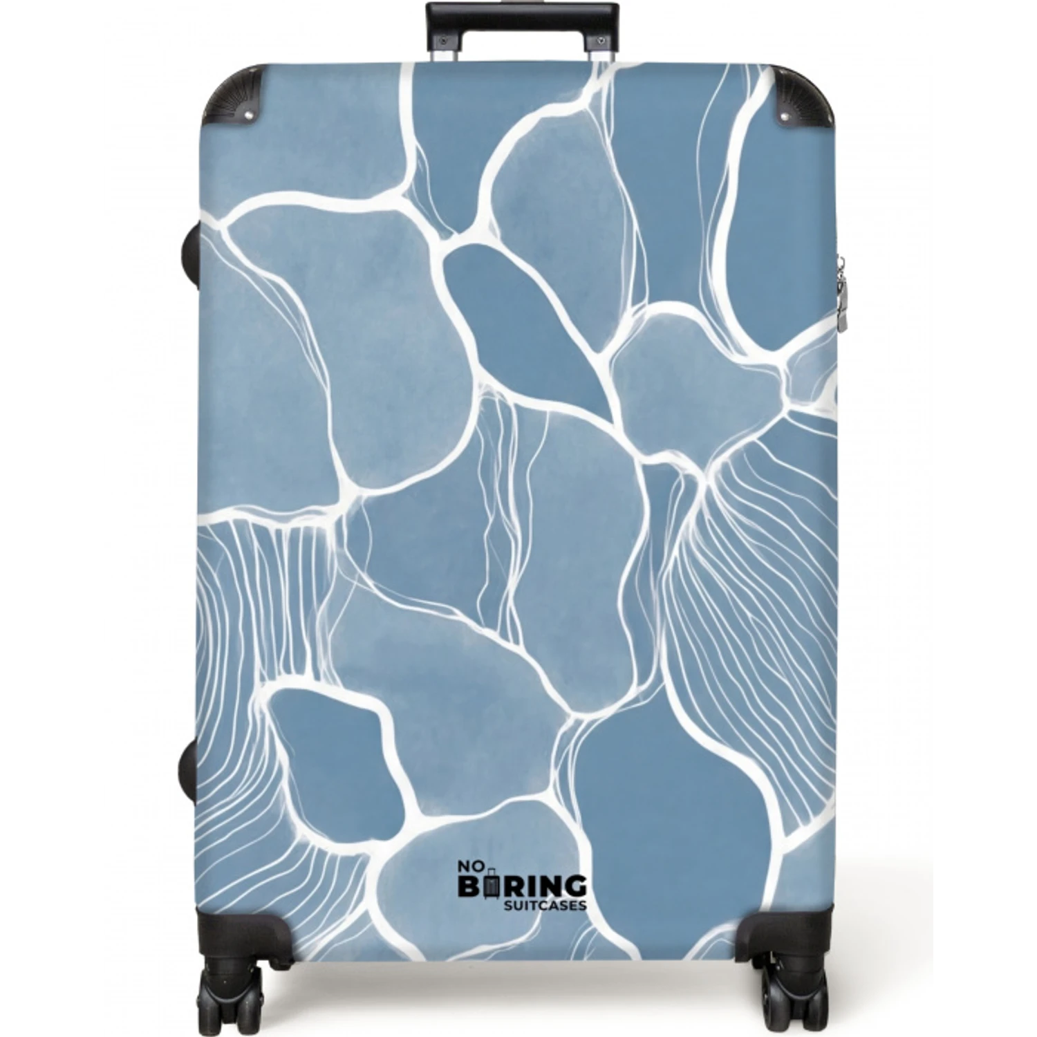 Abstract - Blauw - Bladeren NBS - Large koffer - Volwassenen Unisex groot -zzzzzzzzkaufland2