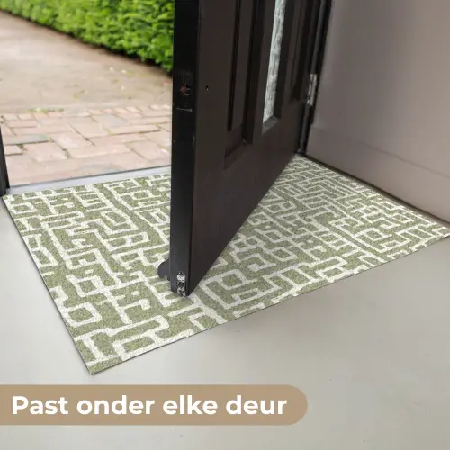 Grafisch - Patroon - Groen Deurmat klein 898 -USP_NL
